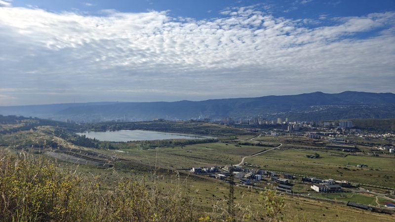 Lake Lisi and the hills above northern Tbilisi